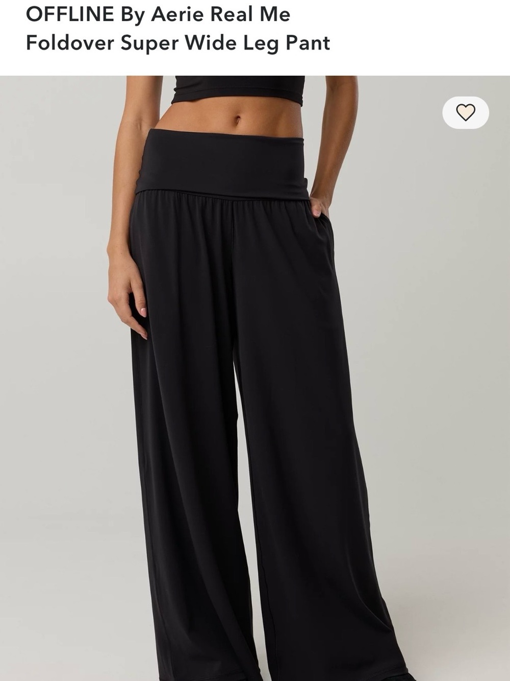 Aerie Foldover Wide Pant